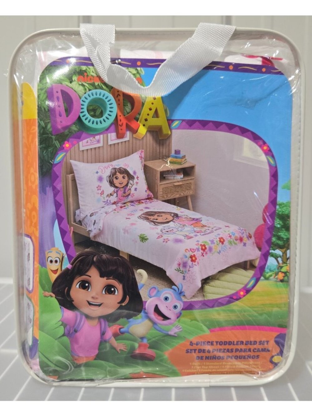 Dora the Explorer 4 Piece Toddler Bed Set w/ Quilted Comforter & Sheet Set - Picture 2 of 10